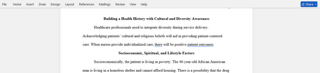 health historic and cultural awareness