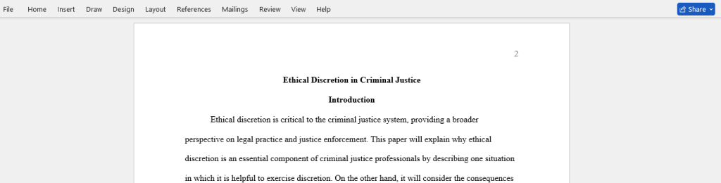 ethical discretion