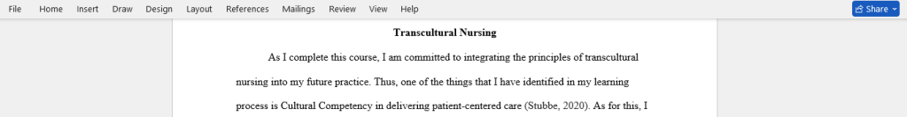 transcultural nursing