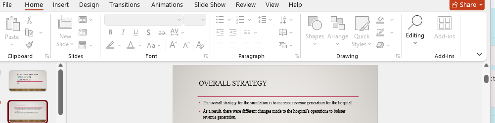 overall strategy