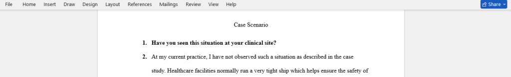 case scenario