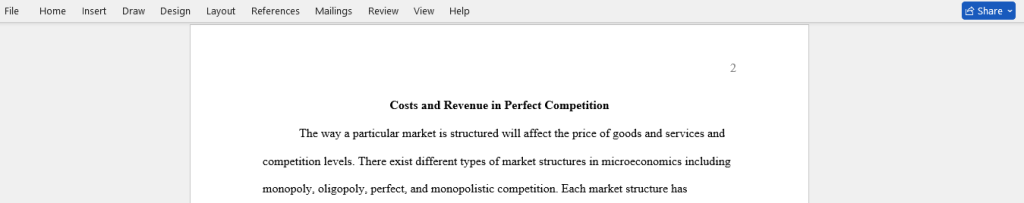 perfect competition