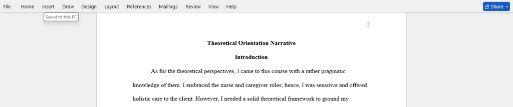 theoretical orientation