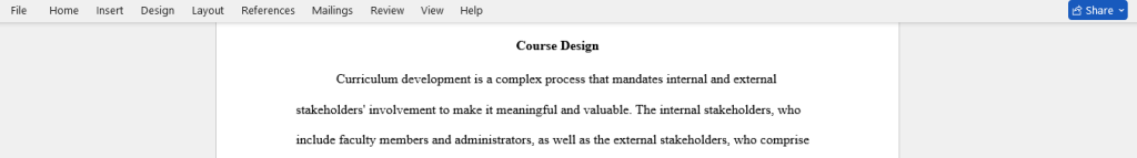 course design