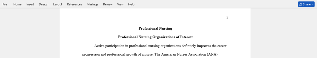 professional nursing