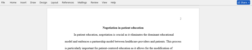 negotiation