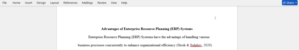 ERP Advantages