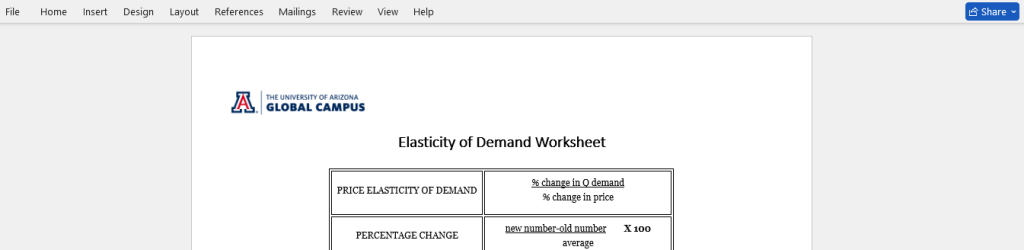 demand worksheet