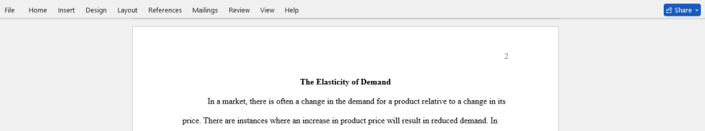 demand elasticity