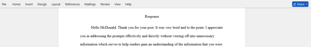 response
