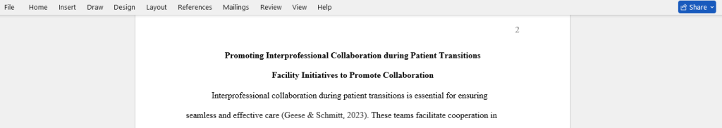 interprofessional collaboration