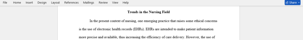 nursing field