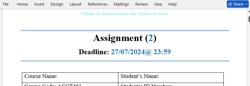 assignment 
