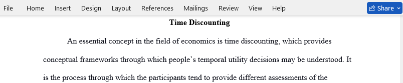 time discounting