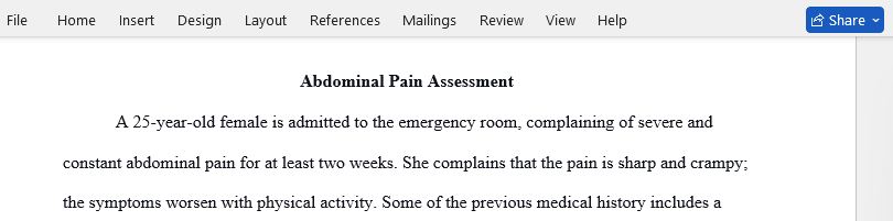 abdominal pain