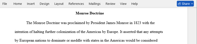 Monroe doctrine