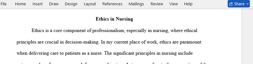 ethics in nursing