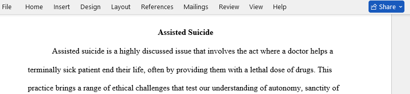 assisted suicide