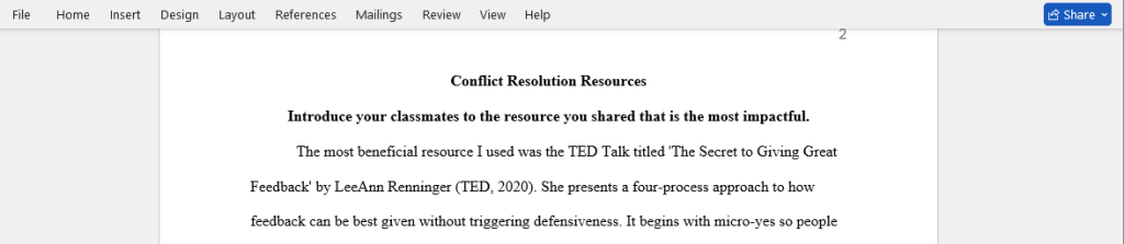 Conflict Resolution Resources