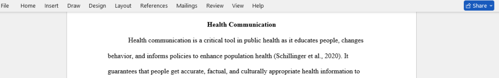 health communication 