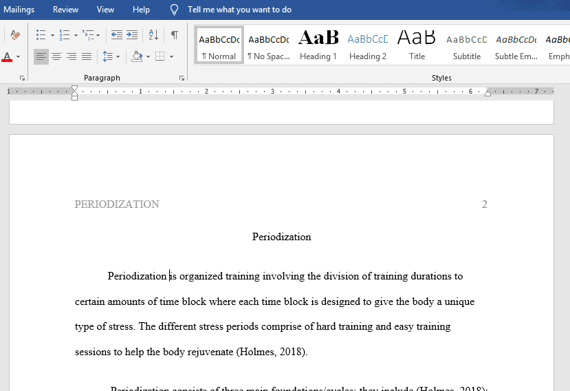 Define periodization