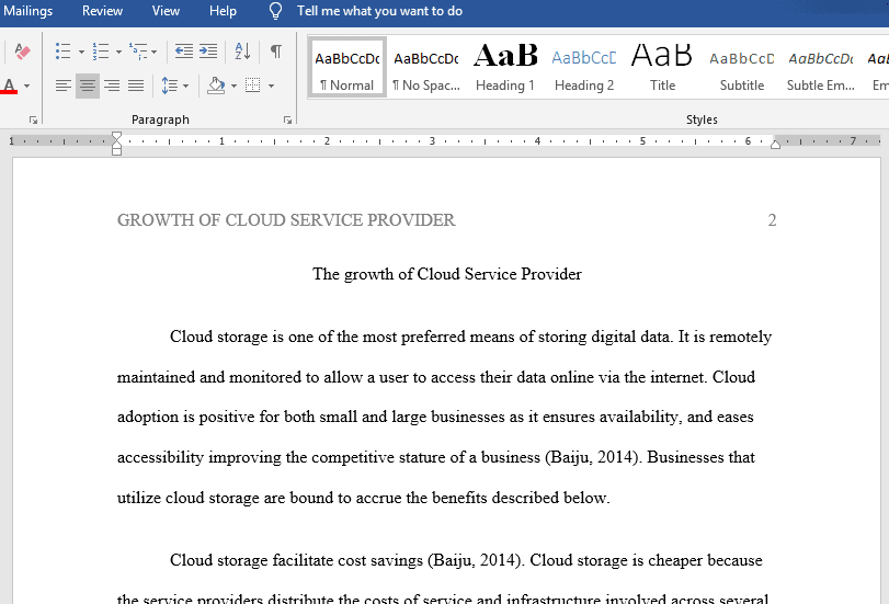 Growth of Cloud Service Providers