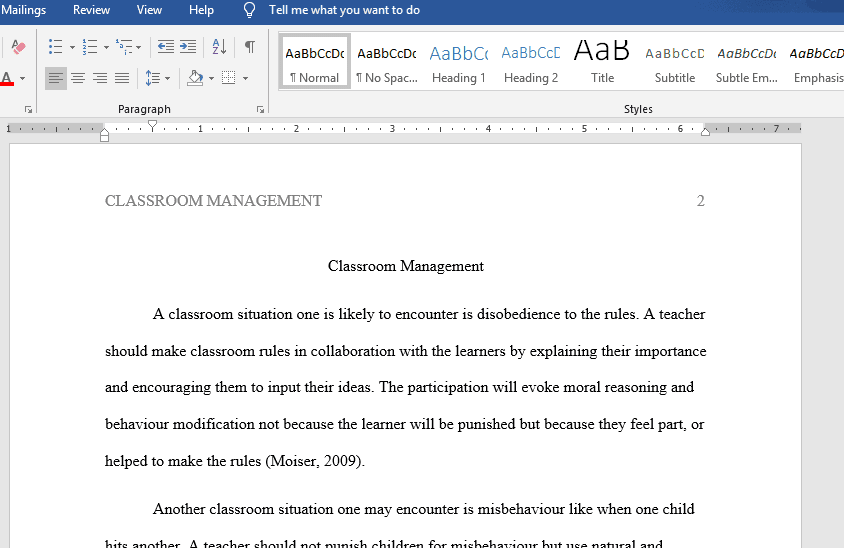 classroom management situations