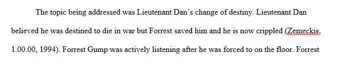 Assess Listening Forrest Gump