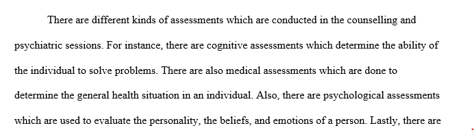Assessment and Diagnosis