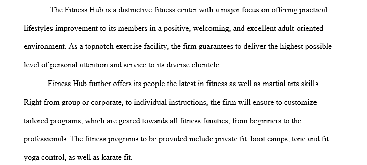 Business proposal report