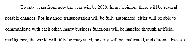 Challenges facing organizations in next 20 years