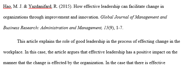 Change in the Workplace