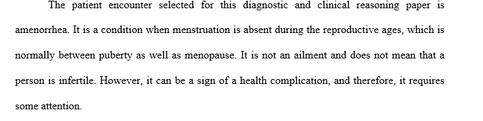 Complex patient encounter that involves women health issues