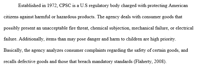 Consumer Product Safety Commission