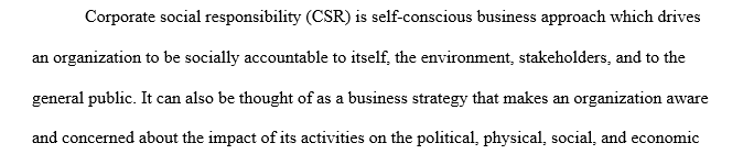Corporate social responsibility