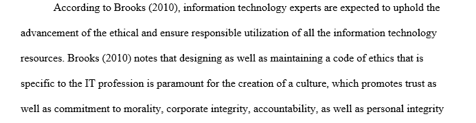 Development of a Code of Ethics