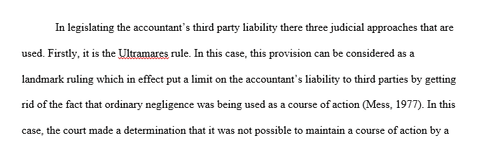 Duties and liabilities of accountants