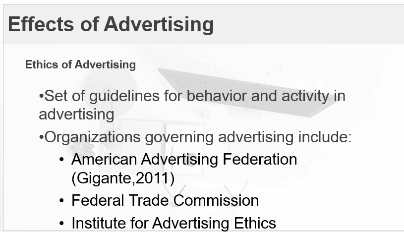 Effects of Advertising Presentation