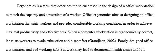 Ergonomics in the Office