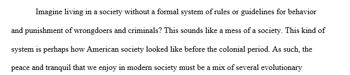 Evolution of the American Criminal Justice System