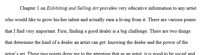 Exhibiting and Selling Art