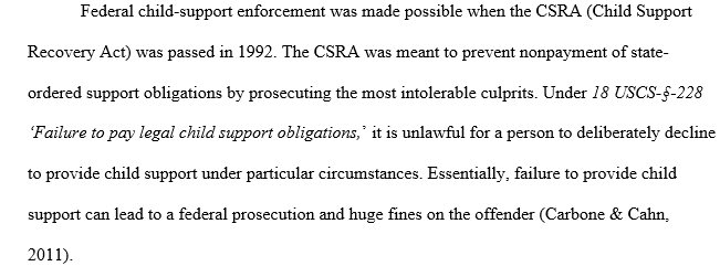 Federal Crime: Failure to pay legal child support obligation