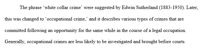 Green’s occupational crime typology