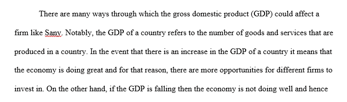 Gross domestic product