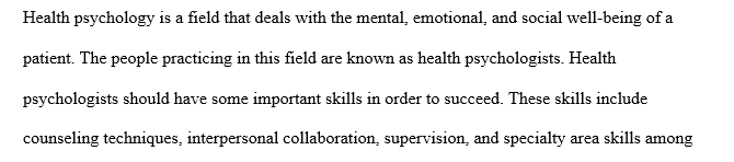 Health psychology review