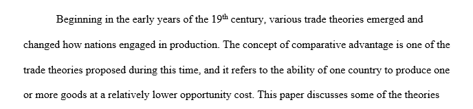 How comparative advantage evolves