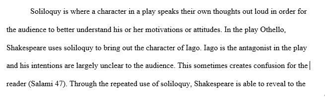  Iago’s First Soliloquy Analysis