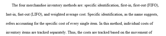 Inventory methods
