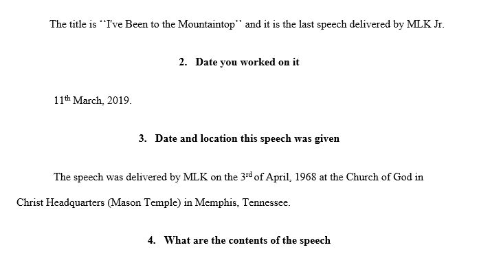 Martin Luther King Jr. speech