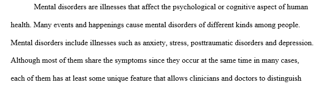 Mental disorder